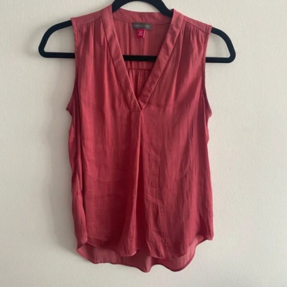 ❣️2/$36 Vince Camuto Sleeveless V Neck Tunic Blouse Shirt Top XXS Retail $69.00
